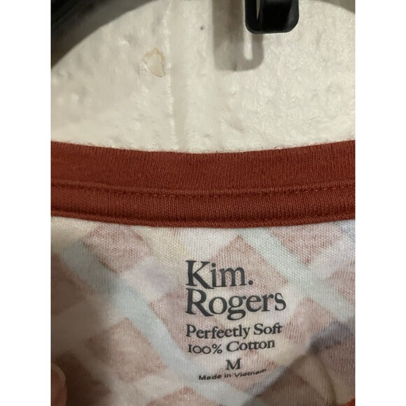 Kim Rogers Womens Multicolor Striped 3/4 Sleeve Blouse 100% Cotton Size Medium - Picture 6 of 7